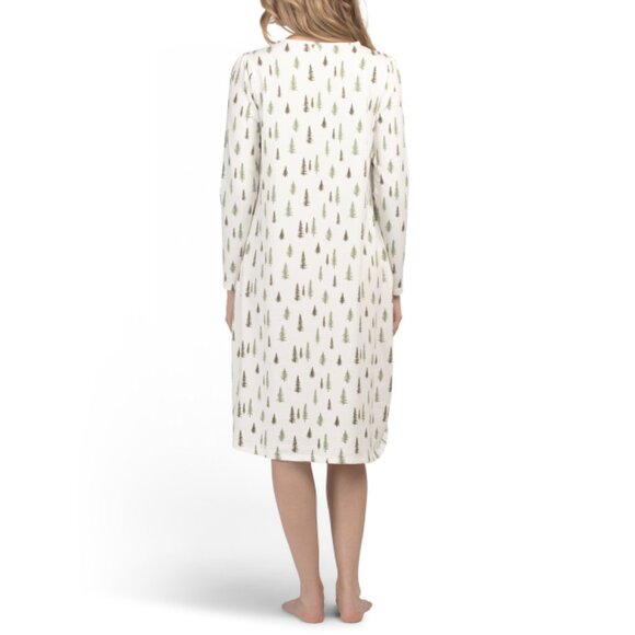 SOPHIA Ivory Comfort And Joy Evergreen Sleep Gown - Picture 2 of 2